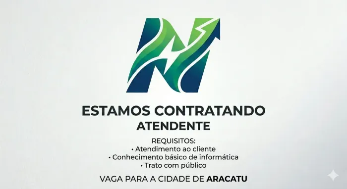 Vaga de TEMPORARIA de atendente em Aracatu