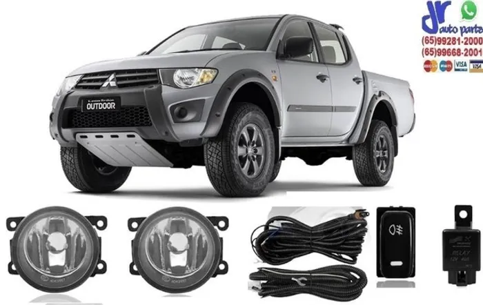 Kit Farol De Milha L200 Triton 2011 2012 2013 2014 2015 Auxiliar Neblina