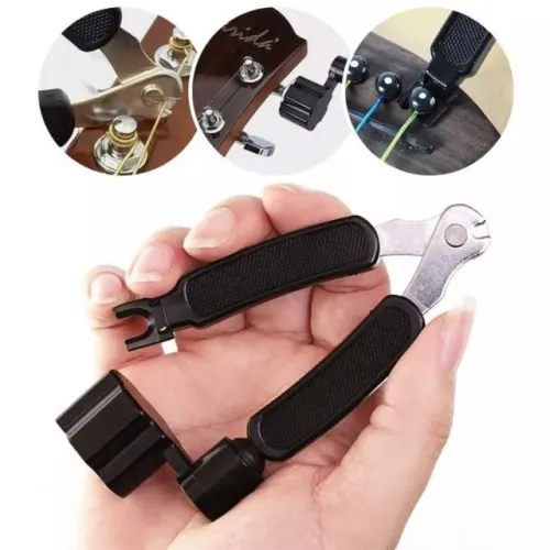 3 Em 1 Enrolador De Cordas De Guitarra + Extrator + Cortador Conjunto De Ferramentas Multi