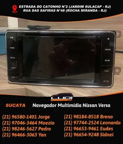Navegador Multimídia Nissan Versa
