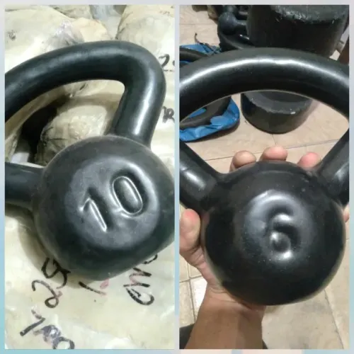 Kettlebells pintados e emborrachados de 4 a 32 kg, a partir de 14,00 o kg. Produto novo.