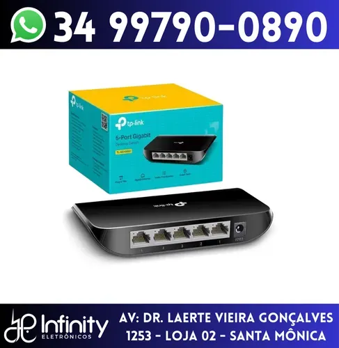 Switch Hub 5 Portas Tp-link Gigabit 10/100/1000 Mbps