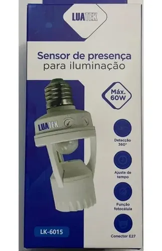 Sensor De Presença Com Fotocélula Lâmpada Led Soquete E-27