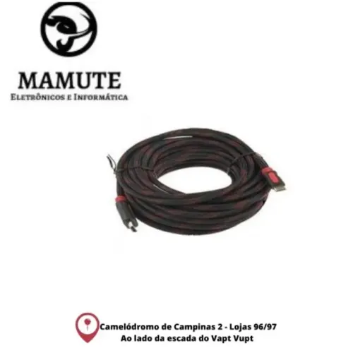 Cabo Hdmi 15 Metros Blindado Com Filtro E Malha Versão 1.4 Suporte 3D Full HD 1080