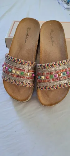 Sandálias rasteiras boho