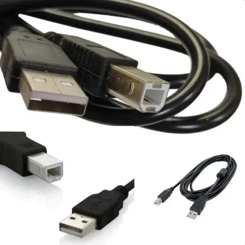 Cabo Usb Para Impressora Universal Padrão Cor Preto