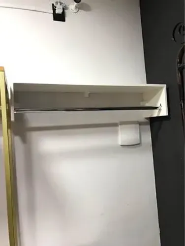 1 cabideiro arara de mdf branco 