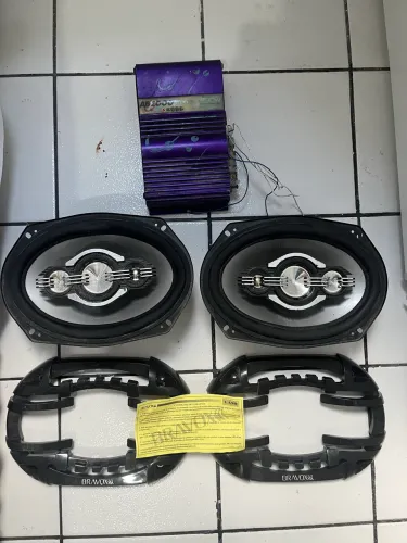 KIT SOM AUTOMOTIVO - 6x9 BRAVOX + MÓDULO BOOG 280W