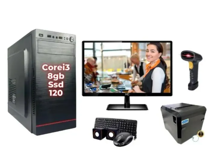 Kit Automação Computador Completo Core i3 8GB SSD 120GB + Periféricos