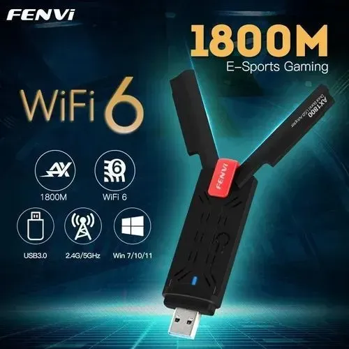 Adaptador wifi fenvi USB wi-fi 6ax1800