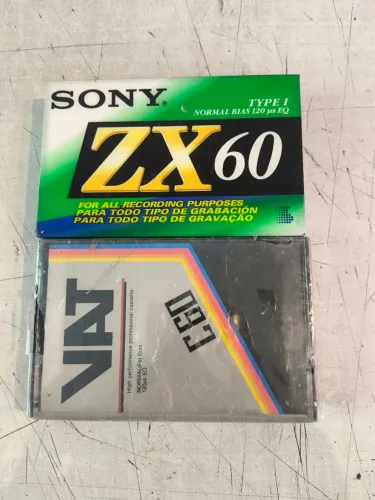 Fita K7 Sony ZX 60 / VAT C60 nova lacrada 2 unidades