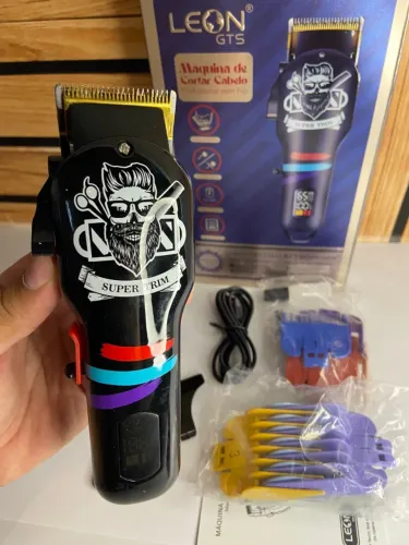 Máquina de Cortar Cabelo Profissional sem Fio Estilo Retrô - LFJ-1193 LEON GTS an1
