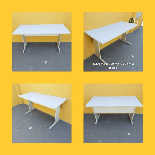 Mesa escritório reta 1.37cm largura