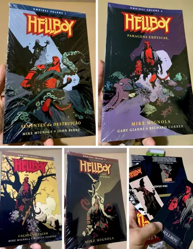 Hellboy Omnibus 1 ao 4 lacradas + brindes