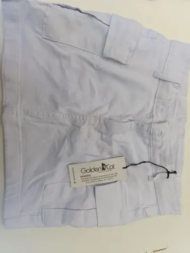 Saia Jeans Branco Golden Cat tamanho 44