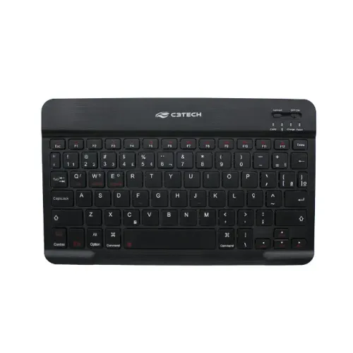 Teclado Sem Fio Bluetooth C3Tech K-BT40BK Recarregável - WZetta