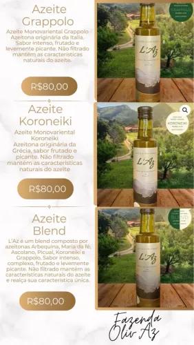 Trio de Azeites extra virgem artesanais