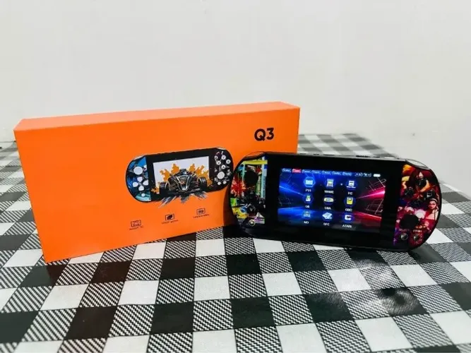 VÍDEO GAME PORTÁTIL Q3 COM 10.000 JOGOS, 64GB, TELA 4.3 HD - ALTA DEFINIÇÃO