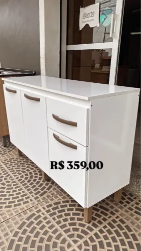 Armário de Cozinha Branco com Gaveta - R$359,00