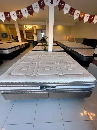 Cama Box Super King Size - Base Box + Colchão SANKO LEGRIFFE  Seminovo Top - ENTREGAMOS 