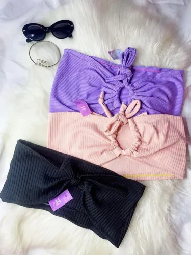 Top cropped feminino - promoção