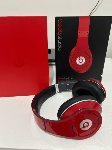 Fone Beats Studio Vermelho Original ? Com Caixa, Cabo e Manual