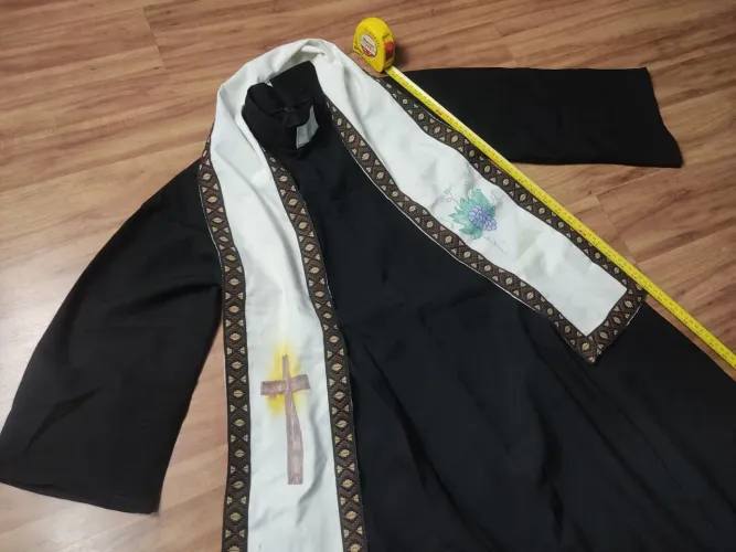 Fantasia Padre 102cm altura x 56cmlargura infantil ou pra pessoa baixinha para carnaval