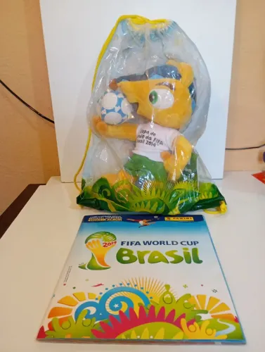 KIT COMBO COPA 2014 | ÁLBUM DE FIGURINHAS E MASCOTE FULECO 