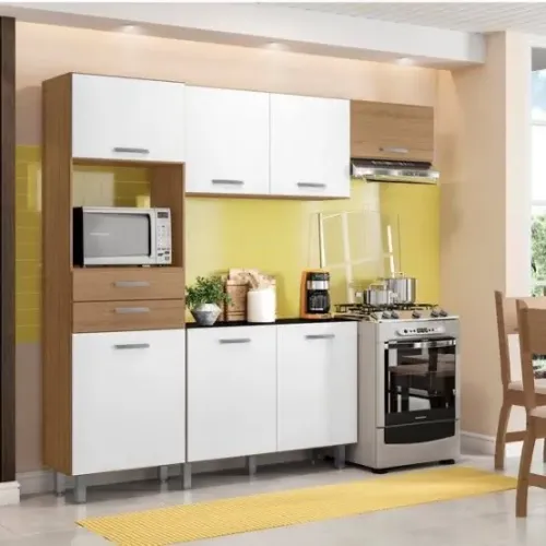 Armário de Cozinha 7 Portas 2 Gavetas