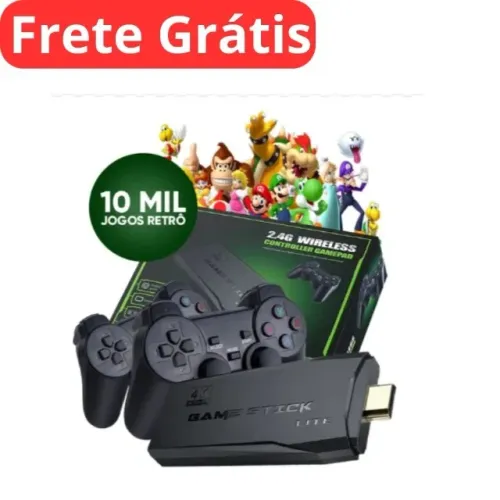 Game stick Lite 2.4G Sem Fio 10000 games 