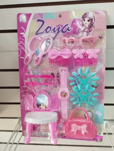 Kit Brinquedo Infantil Zoya - Salão de Beleza Fashion com Acessórios