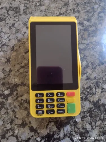 Maquina de cartão imprime comprovante