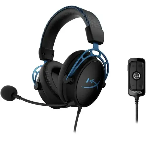 Headset Gamer HyperX Cloud Alpha S Azul, Som Surround 7.1, Drivers 50mm, USB e P3 - 4P5L3A