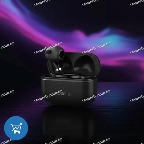 Mini Fone de Ouvido Preto Bluetooth Alpha Gold FN-BA28 (ENTREGA GRÁTIS)
