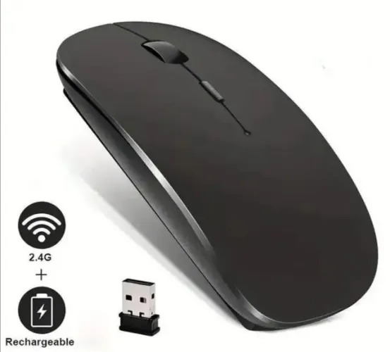 Mouse Sem Fio Ergonômico Recarregável 2.4G