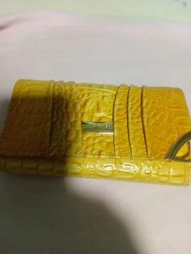 Bolsa Amarela Croco Elegante