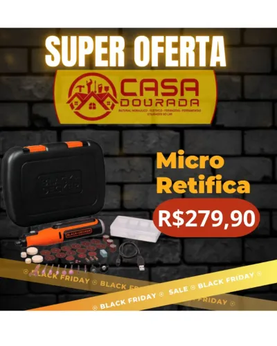 LIQUIDAÇÃO Micro Retífica Black Decker acessórios 