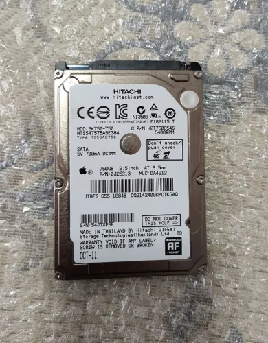 HD Hitachi 750GB de notebook