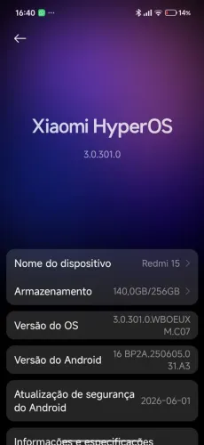 Redmi 15 5G 256GB ? 96% Bateria | Ótimo Estado