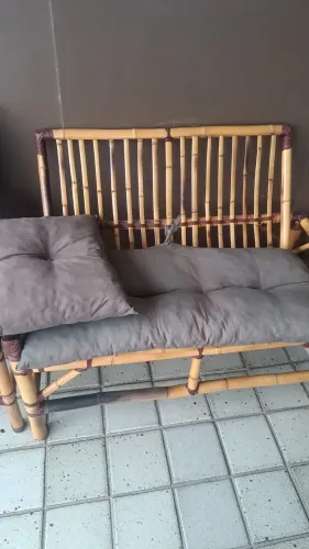 Vendo moveis de varanda de bambo e madeira