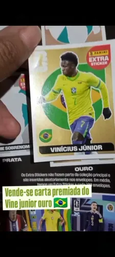 Figurinha da copa Vinicius j ouro 