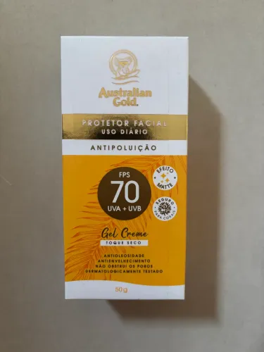 Protetor solar novo fator 70 australian gold
