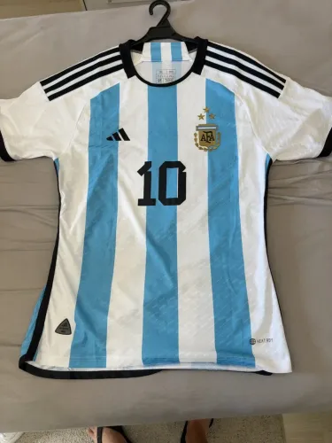 Camisa Argentina 2022 Messi 10 Modelo Jogador Tam G