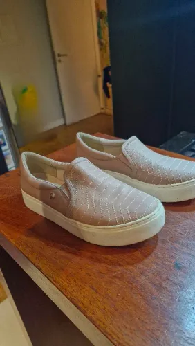 Slip On Via Marte Nº 37 Nude Rosé - Plataforma