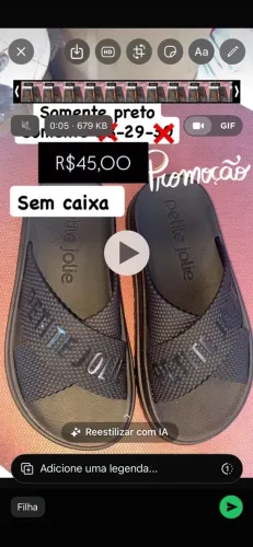 Que a de estoque sandálias Petite Jolie sem caixa