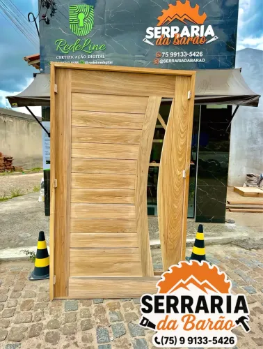 Porta e janelas  em Madeira Maciça Angico - Meia Lua (Até 10x no Cartão)