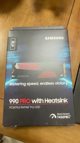 SSD Samsung 990 PRO 4TB com Dissipador - Novo Lacrado - 7450MB/s - Para PS5 e PC