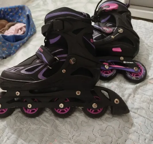 Patins Inline Oxer Ajustável Tam. 37-40 - Rolamento ABEC 7