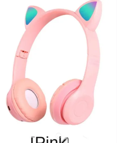 Fone sem fio Rosa Pink com led