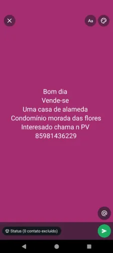 Vendo a casa quitada.